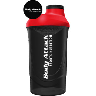 Body Attack Protein Shaker 600ml Black-Red / Šeiker