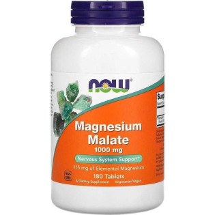 NOW Magnesium Malate 1000mg 180tabs / Magneesium malaat
