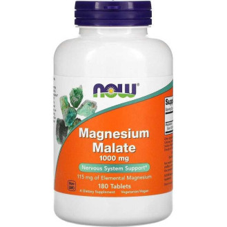 NOW Magnesium Malate 1000mg 180tabs / Magneesium malaat