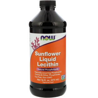 NOW Sunflower Lecithin Liquid 473ml / Päevalille letsitiin vedelik 