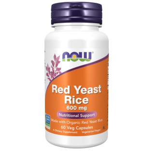 NOW Red Yeast Rice 600mg 60vcaps / Punane pärmiriis