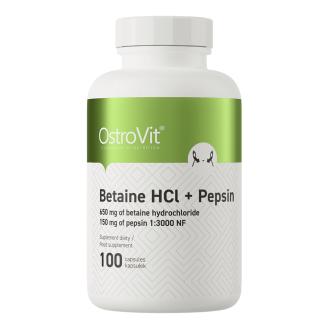 OstroVit Betaine HCl + Pepsin 100caps / Betaiin ja pepsiin