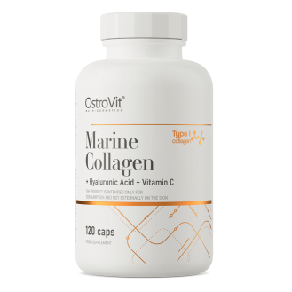 OstroVit Marine Collagen + Hyaluronic Acid and Vitamin C 120caps /  Marine Collagen + hüaluroonhape ja C-vitamiin 