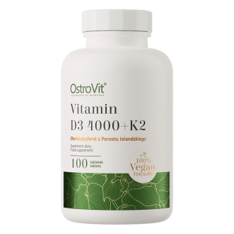 OstroVit Vitamin D3 4000 IU + K2 VEGE 100tabs / Vitamiin D3 + K2