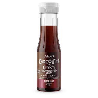 OstroVit Chocolate & Cherry Flavoured Sauce 350g / Kalorivabasiirup