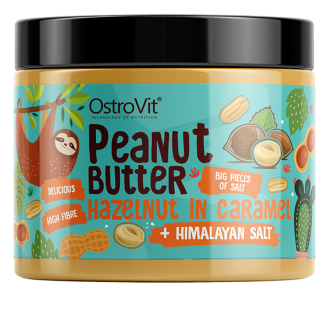 Ostrovit Peanut Butter + Hazelnut in Caramel + Himalayan Salt 500g