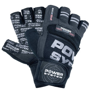 Power System Wrist Wrap Weightlifting Gloves Power Grip - Black / Jõusaalikindad