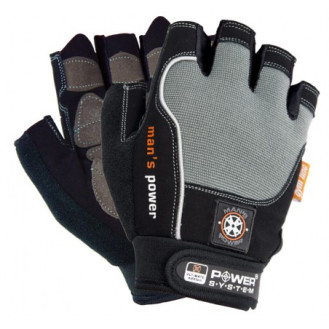 Power System Fitness Gloves Mans Power (GREY) / Jõusaalikindad