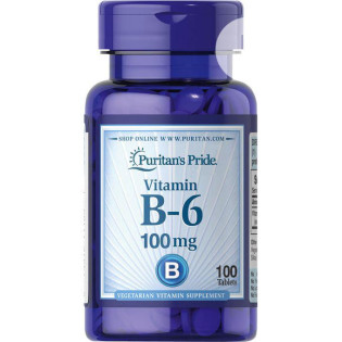 Puritan's Pride Vitamin B-6 100mg 100tabs / Vitamiin B6