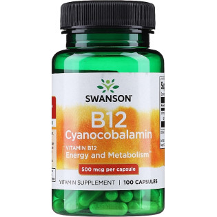 Swanson Vitamin B-12 500mcg 100caps / Vitamiin B-12 