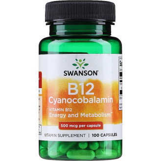 Swanson Vitamin B-12 500mcg 100caps / Vitamiin B-12 