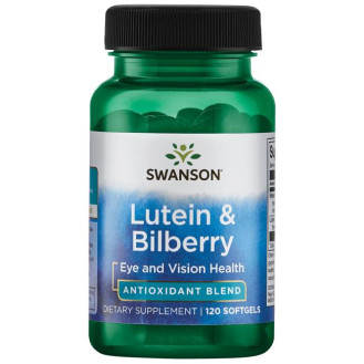 Swanson Lutein & Bilberry 60sgels / Vitamiinid silmadele