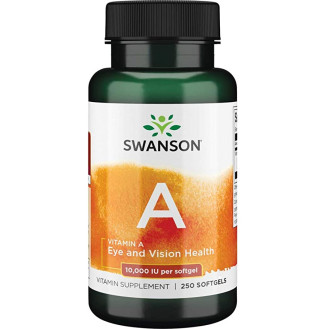 Swanson Vitamin A 250softgels / Vitamiin A  250 kapslit
