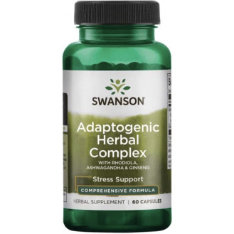 Swanson Adaptogenic Herbal Complex with Rhodiola, Ashwagandha & Ginseng 60caps