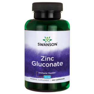 Swanson Zinc Gluconate 50mg 250tabs / Tsinkglükonaat