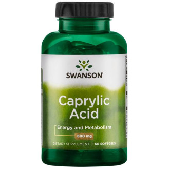 Swanson Caprylic Acid 600mg 60sgels / Kaprüülhape 