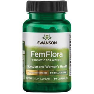 Swanson FemFlora Feminine Probiotic Formula 60caps / Probiootiline toidulisand naistele