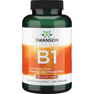 Swanson Vitamin B1 Thiamin 100mg 250caps / Vitamiin B1 Tiamiin