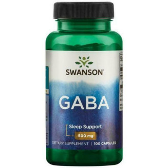 Swanson GABA 500mg 100caps / Gamma-aminovõihape