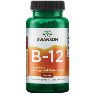 Swanson Vitamin B-12 500mcg 100caps / Vitamiin B-12 