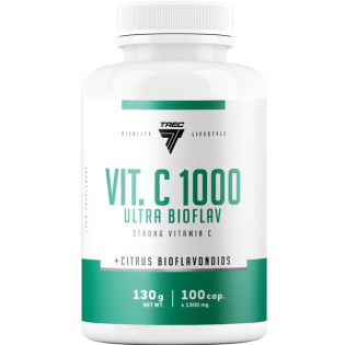 Trec Vitamin C 1000mg Ultra with Bioflavonoids 100caps / Vitamiin C koos  tsitruseliste bioflavonoidide kompleksiga