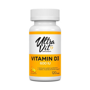 UltraVit Vitamin D3 600IU 120caps / Vitamiin D3
