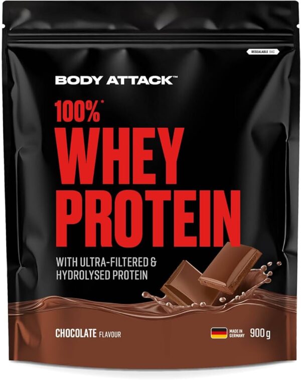 Body Attack 100% Whey Protein 900g / Сывороточный протеин