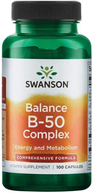Swanson Balance B-50 Complex 100caps / B vitamiini kompleks