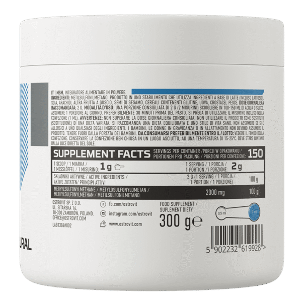 OstroVit Supreme Pure MSM 300g (natural) / Метилсульфонилметан