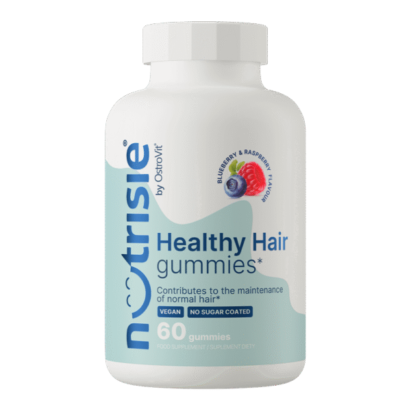 OstroVitHealthy Hair Gummies 60 pieces blueberry raspberry / Vitamiinid juustele