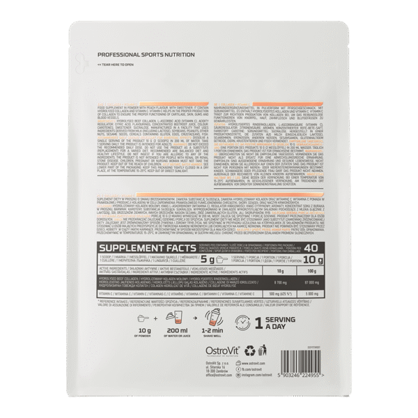 OstroVit Collagen + Vitamin C 400g / Kollageen + Vitamiin C (maitsega)