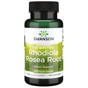Swanson Rhodiola Rosea Root 400mg 100caps / Roosilõhnaline Kuldjuur