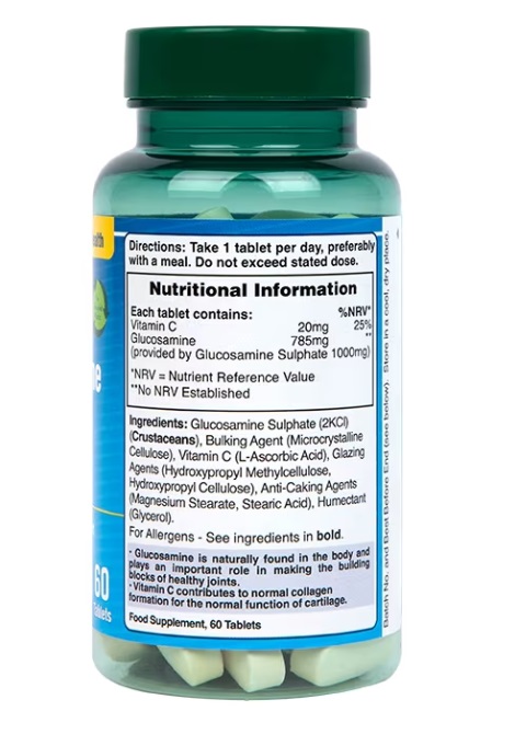 Holland & Barrett Glucosamine Sulphate 1000mg 60tabs / Glucosamiin
