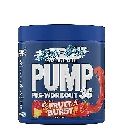 Applied Nutrition Pump 3G Zero Stim Caffeine Free 375g (fruit burst) / Treeningueelne jook ilma stimulantideta