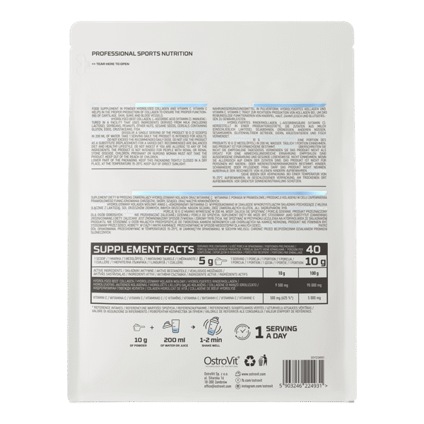 OstroVit Collagen + Vitamin C 400g (natural) / Kollageen + Vitamiin C