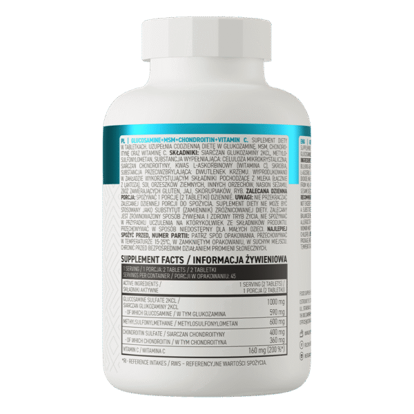 OstroVit Glucosamine + MSM + Chondroitin + Vitamin C 90tabs / Glükoosamiin, MSM, kondroitiin, C-vitamiin