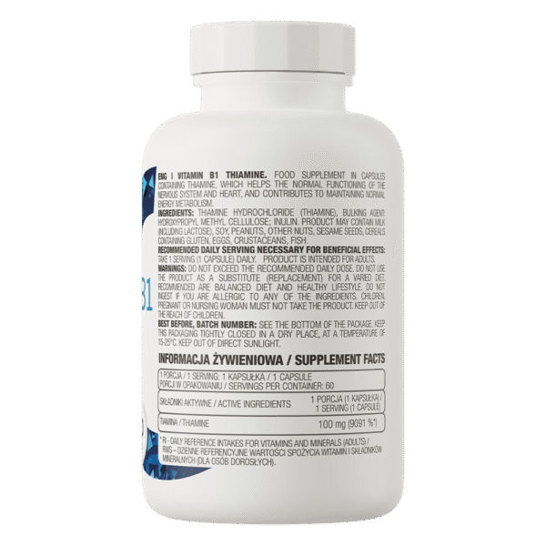 OstroVit Vitamin B1 Thiamine 60caps / Витамин B1 (тиамин)