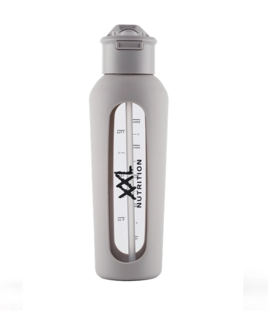 XXL Nutrition Glass Hydrate Bottle 700ml GREY / Стеклянная бутылка