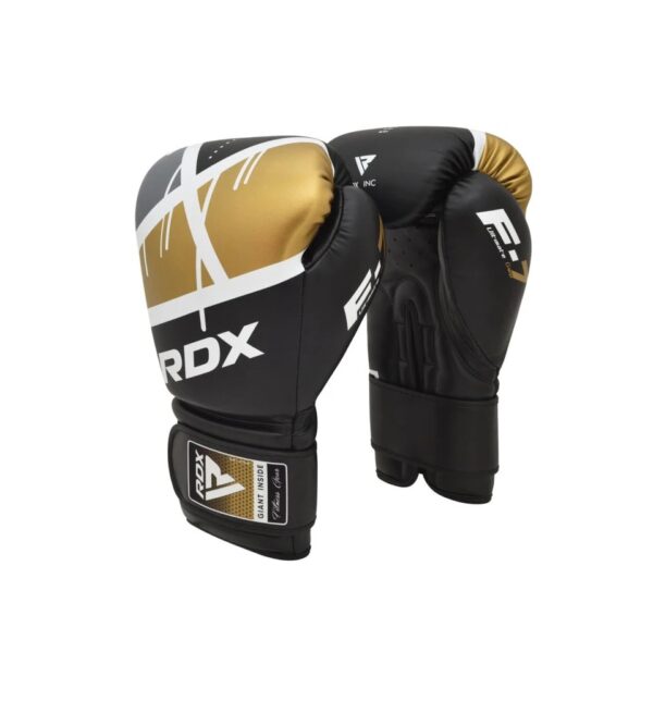 RDX F7 Ego Boxing Gloves Black/Gold / Боксерские перчатки