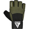 RDX Workout Gym Gloves W3 Army Green / Перчатки для тренировок