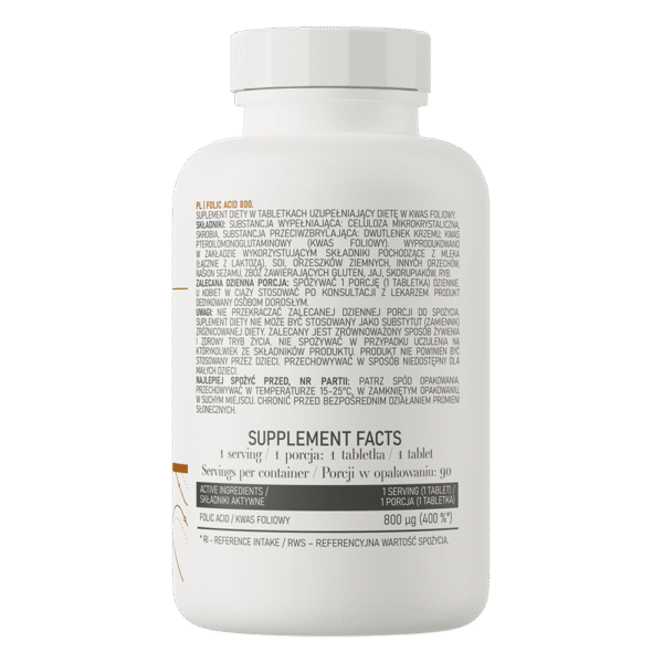 OstroVit Folic Acid 90tabs / Foolhape / Vitamiin B9