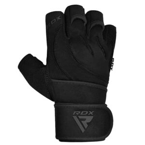 RDX L4 Open Finger Weightlifting Gym Gloves Black