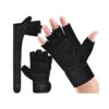 RDX L4 Open Finger Weightlifting Gym Gloves Black