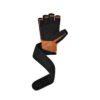 RDX L4 Open Finger Weightlifting Gym Gloves Brown