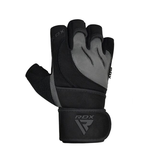RDX L4 Open Finger Weightlifting Gym Gloves Grey