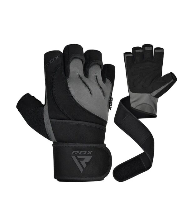 RDX L4 Open Finger Weightlifting Gym Gloves Grey