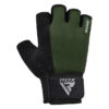 RDX W1H Gym Workout Gloves Army Green