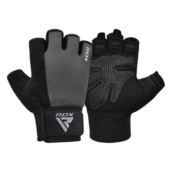 RDX W1H Gym Workout Gloves Grey