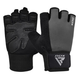 RDX W1H Gym Workout Gloves Grey