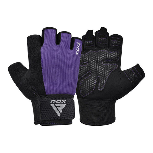 RDX W1H Gym Workout Gloves Purple
